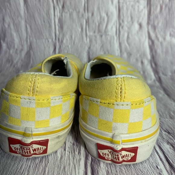 Yellow and White Checkered Vans - Picture 2 of 4